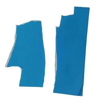 Torn Paper Number One Blue Against Black Background Stock Illustration