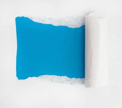 The torn paper with an opening for a text or image insert 스톡 사진