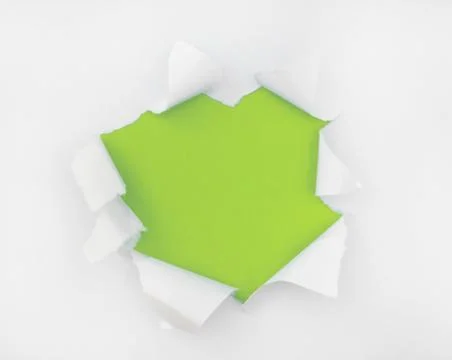 The torn paper with an opening for a text or image insert 스톡 사진