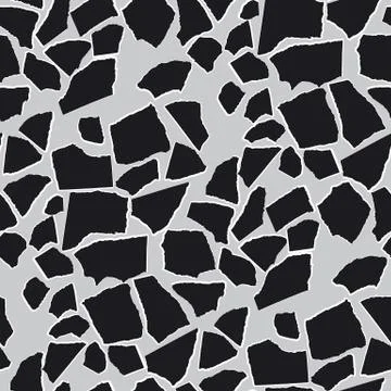 Torn paper pieces flat vector seamless pattern Stock Illustration