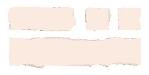 Torn paper pieces vector elements isolated Stock Illustration