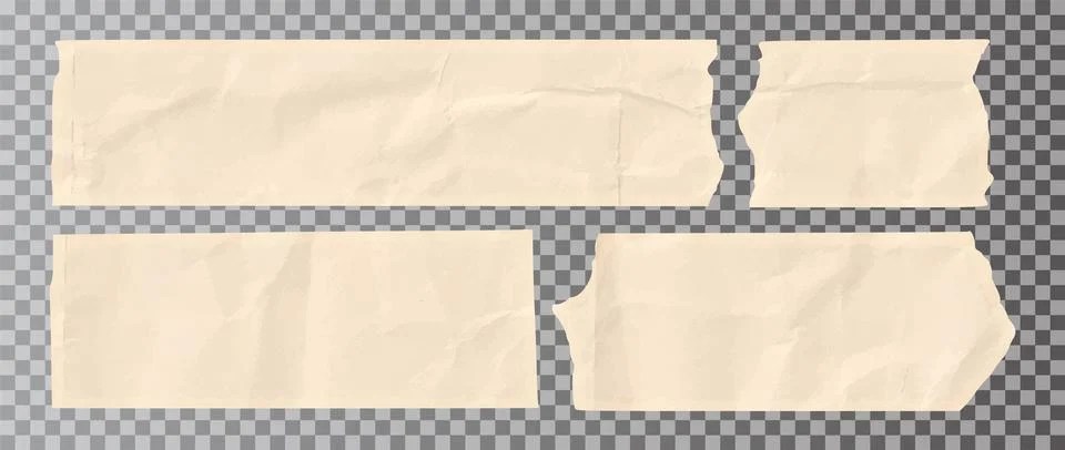 Torn paper pieces vector elements isolated Stock Illustration