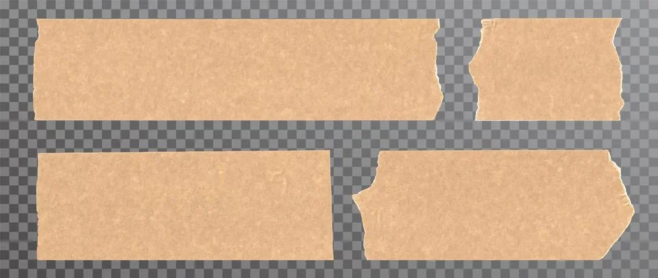 Torn paper pieces vector elements isolated Stock Illustration