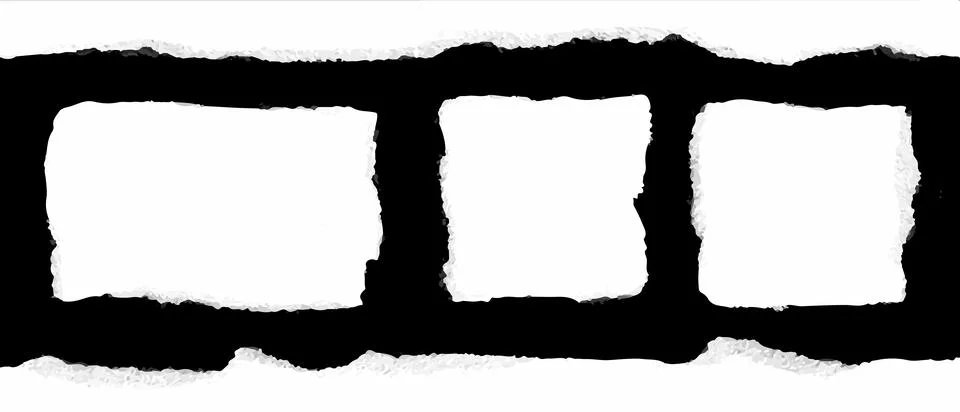 Torn paper pieces vector elements isolated Stock Illustration