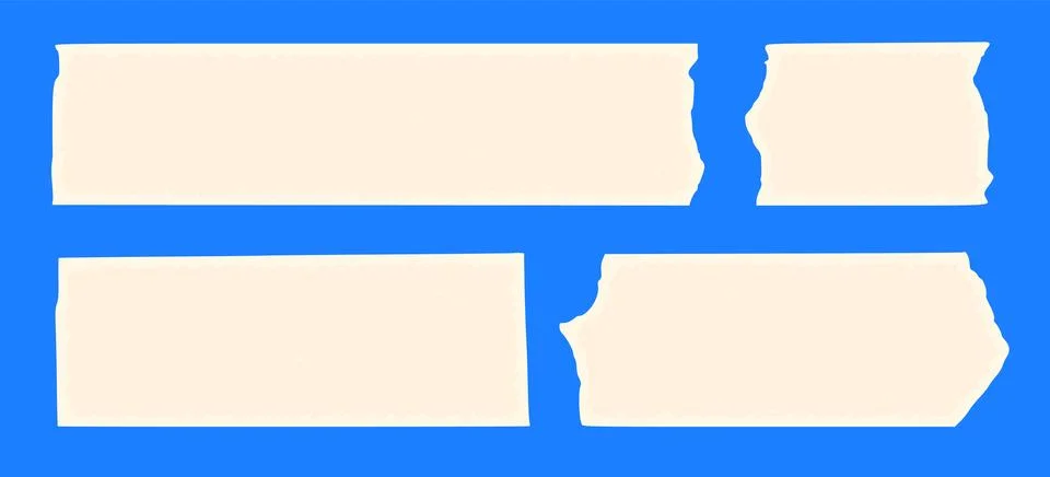 Torn paper pieces vector elements isolated Stock Illustration