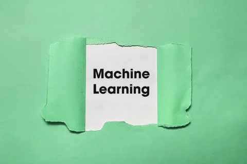 Torn Paper Revealing Machine Learning Concept. Stock Photos