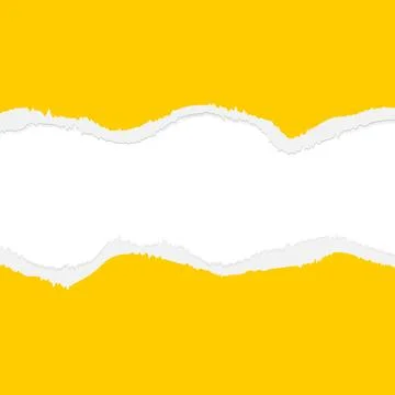 Torn Paper Ripped Edge with Yellow Background Illustration