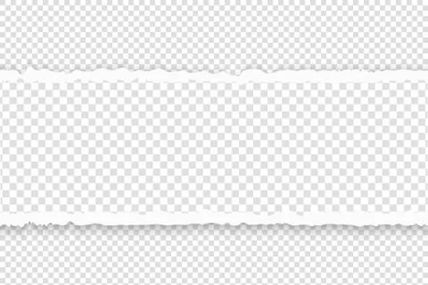 Torn paper with ripped edges. Squared ripped paper Stock Illustration