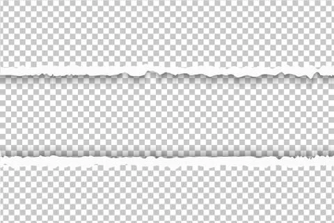 Torn paper with ripped edges. Squared ripped paper Illustrazione stock