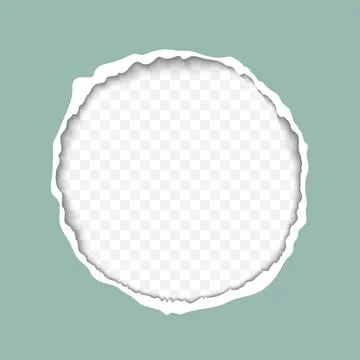Torn paper round frame for design realistic vector texture Stock-Illustration