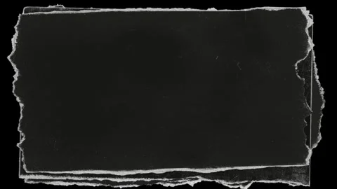 Torn Paper Screen Animated Frame 4K Overlay Black Background Stock-Footage 289914894