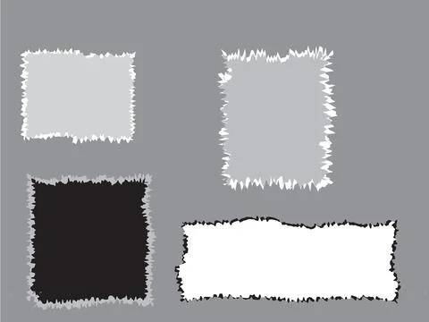 Torn paper set Stock Illustration