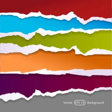 Torn paper set - Illustration Stock Illustration