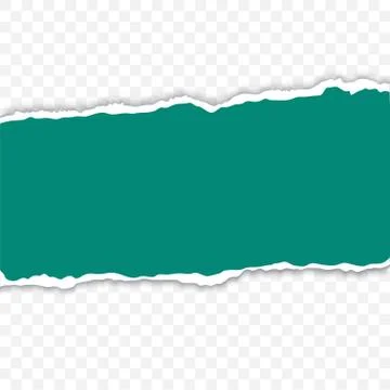 Torn paper sheet rough border realistic illustration Stock Illustration