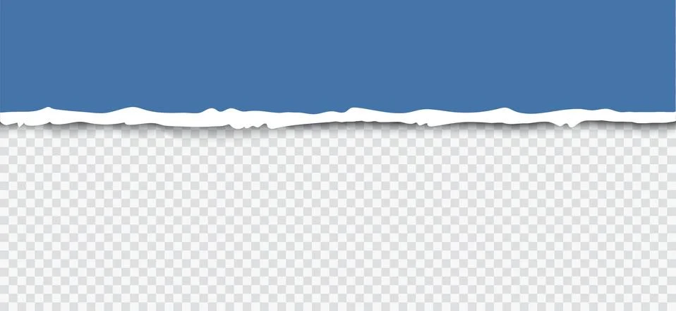 Torn paper sheet with shadow realistic illustration Stock Illustration