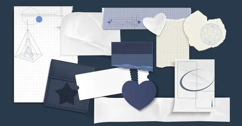 Torn paper sheets Stock Illustration