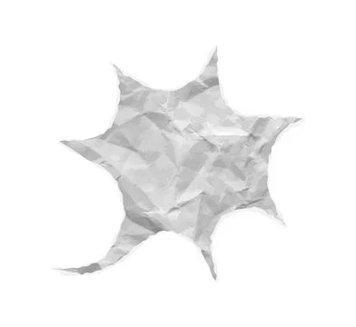Torn paper speech bubble. Star shape vector ripped chat balloon. Crumpled Stock Illustration