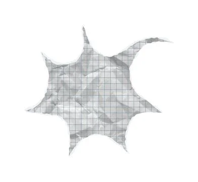 Torn paper speech bubble. Star shape vector ripped chat balloon. Crumpled Stock Illustration