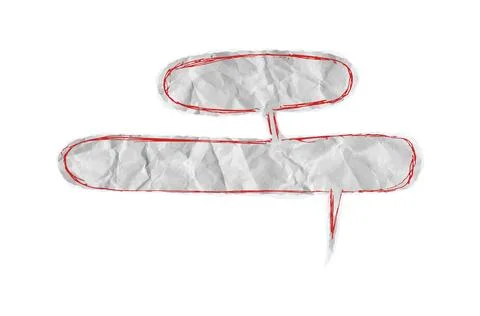 Torn paper speech bubble vector ripped chat balloon. Crumpled notebook teture, イラスト素材
