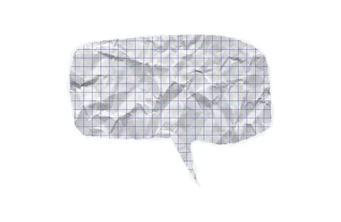 Torn paper speech bubble vector features ripped chat balloon. Crumpled notebook Stock Illustration
