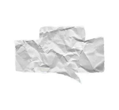 Torn paper speech bubble vector features ripped chat balloon. Crumpled notebook Stock Illustration