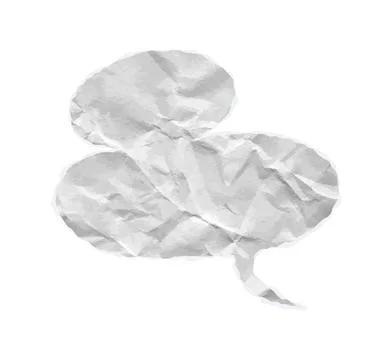 Torn paper speech bubble vector ripped chat balloon. White empty double dialog Stock Illustration