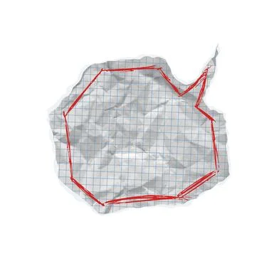 Torn paper speech bubble vector ripped chat balloon. Crumpled notebook texture, 库存插图