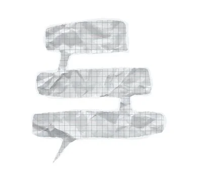 Torn paper speech triple vector ripped chat balloon. White empty double dialog Stock Illustration