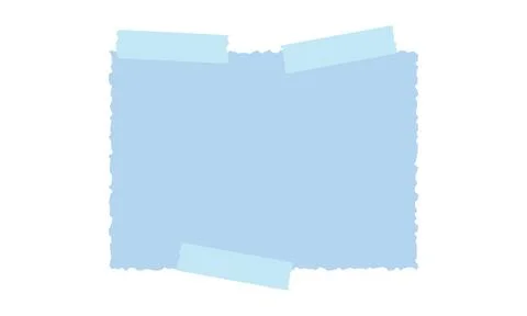 Torn paper sticky notes simple hand drawn flat style vector illustration, post Stock Illustration