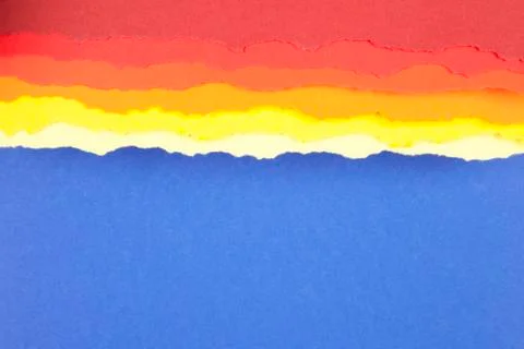 Torn paper strip borders. Stock Photos