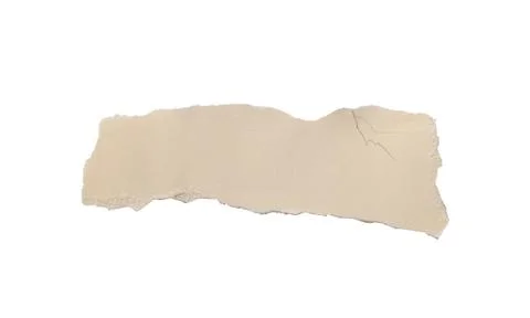 Torn paper strip with subtle cracks isolated on white background. Matte tex.. Stock Photos