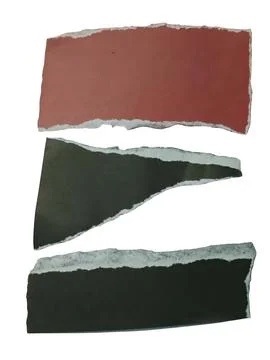 Torn paper strips on black background red gray and dark gray Stock Illustration