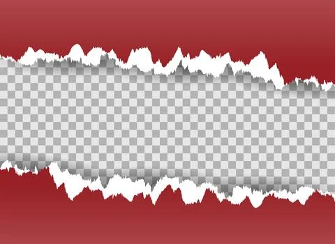 Torn paper strips on a square background for text Stock Illustration