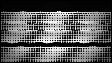 Torn paper texture background. Horizontal torn paper layers with black halftone Stock Footage 341547701