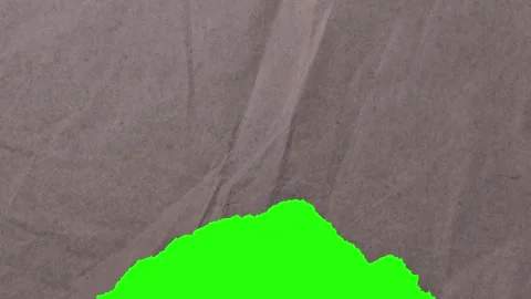 Torn paper transition with ripping effect on green screen background Stock Footage 313188297