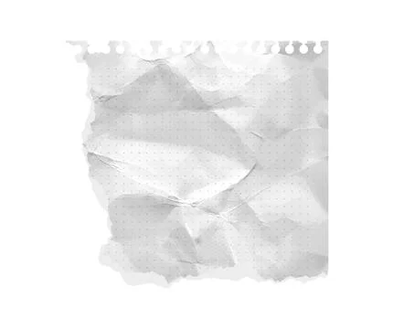 Torn paper vector piece with polka dot grid and white crumpled texture. Stock Illustration