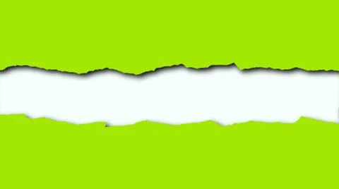 Torn paper with white space for text on a green spring background Stock Illustration