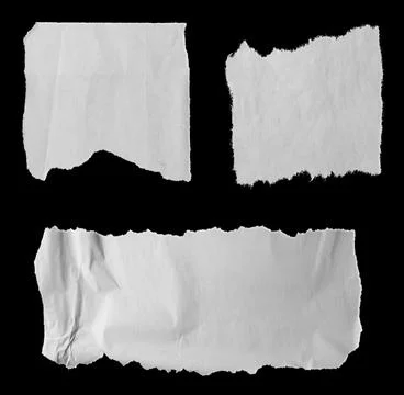 Torn papers on black Stock Photos
