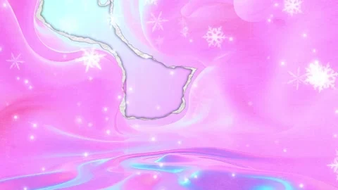 Torn Pastel World: Abstract Winter Scene in Pink &amp; Blue Stock Footage 330320064