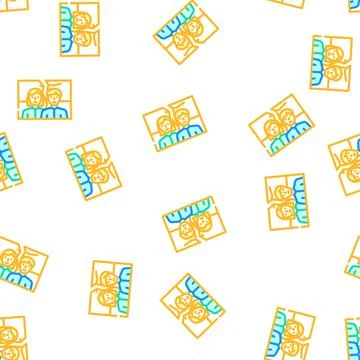 Torn photo divorce vector seamless pattern Ilustração Stock