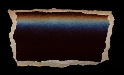 Torn piece of dark paper, background for banner. Blank paper piece message, tag Stock Photos
