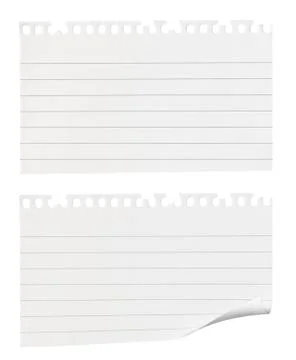 Torn pieces of note paper Stock Photos