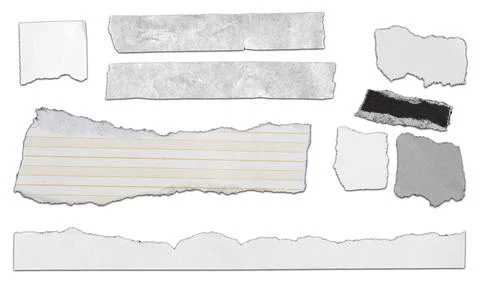 Torn pieces of paper Foto stock