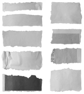 Torn pieces of paper Stock Photos