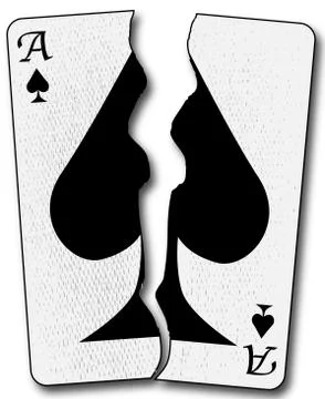 Torn playing card Stock Illustration