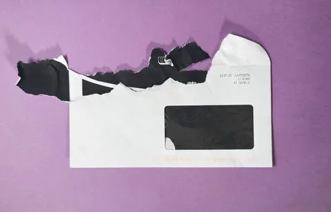 Torn Postal Envelope Stock Photos