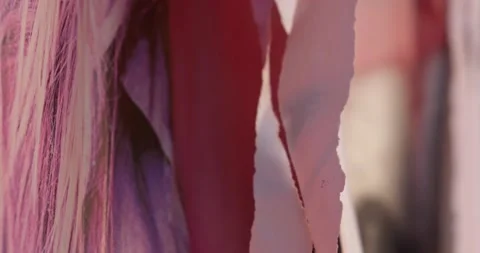 Torn Poster Close-up on the Wall. Stock Footage 159829350