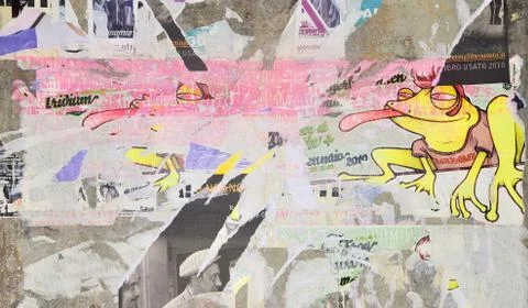 Torn posters background Stock Illustration