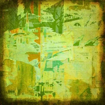Torn posters background Stock Illustration