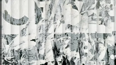 Torn posters overlapping creating abstract urban design Stock Footage 306581267